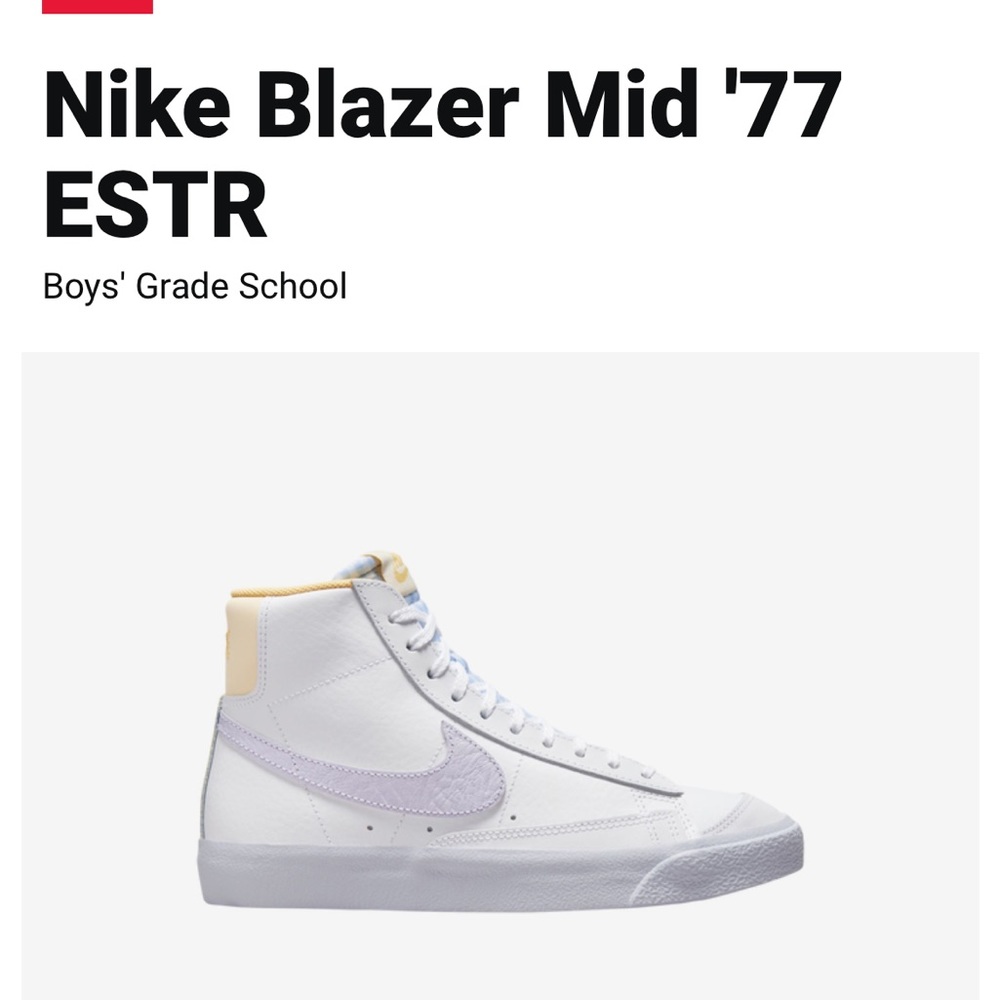 Nike Blazer Mid ‘77- Oxygen Purple/Coconut Milk/White. Brand new without box